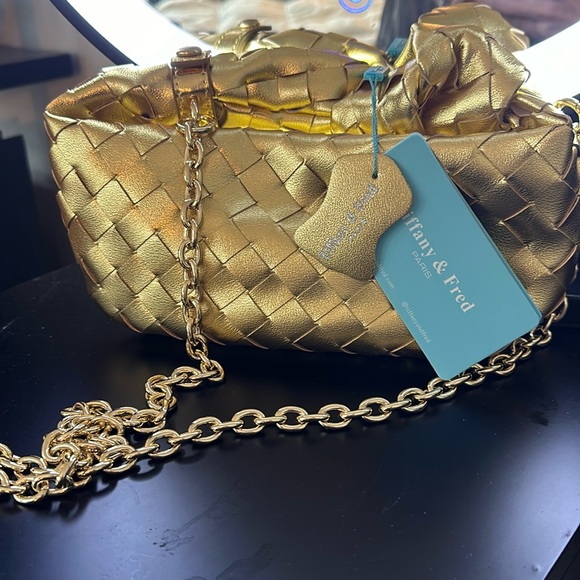 Tiffany & Fred gold woven bag - Picture 2 of 9